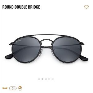 BRAND NEW round double bridge Ray Bans
